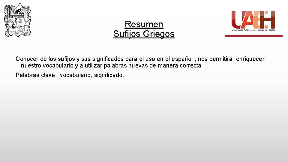 Resumen Sufijos Griegos Conocer de los sufijos y sus significados para el uso en