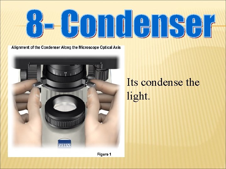 Its condense the light. 