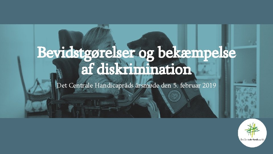 Bevidstgørelser og bekæmpelse af diskrimination Det Centrale Handicapråds årsmøde den 5. februar 2019 