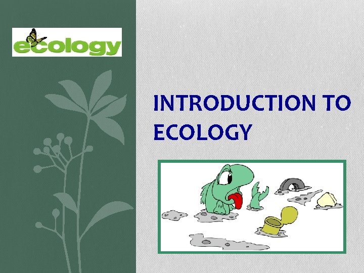 INTRODUCTION TO ECOLOGY 