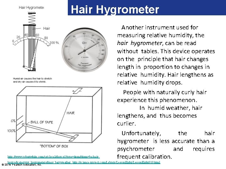 The Hair Hygrometer http: //www. robertwhite. com/cgi-local/shop. pl? type=item&item=ba-hair- Another instrument used for measuring