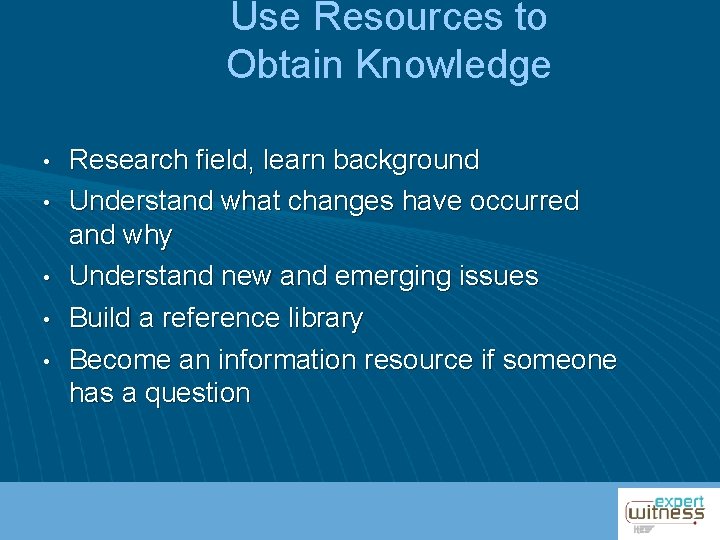 So You Want to be An Expert Perspectives
