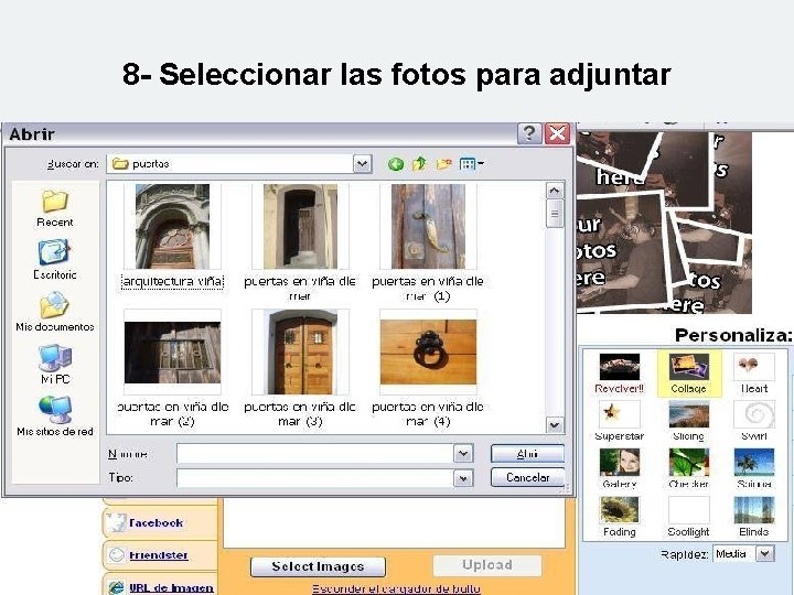 8 - Seleccionar las fotos para adjuntar 