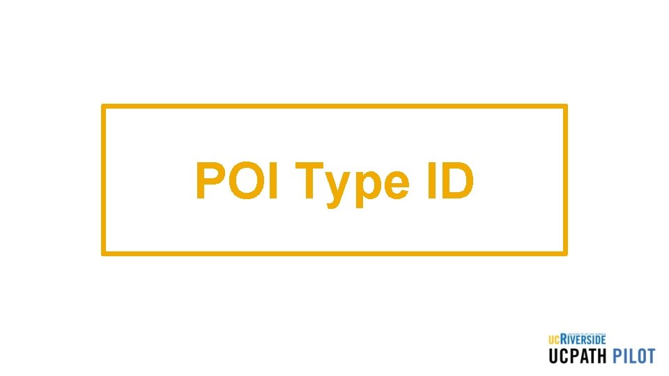 POI Type ID 