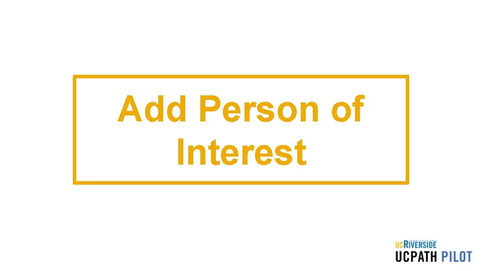 Add Person of Interest 