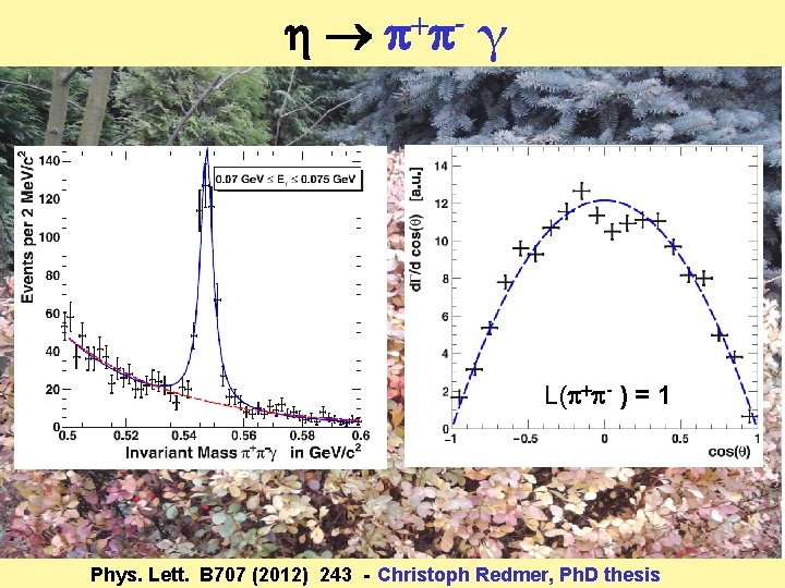 γ L( - ) = 1 Phys. Lett. B 707 (2012) 243 - γ L( - ) = 1 Phys. Lett. B 707 (2012) 243 -