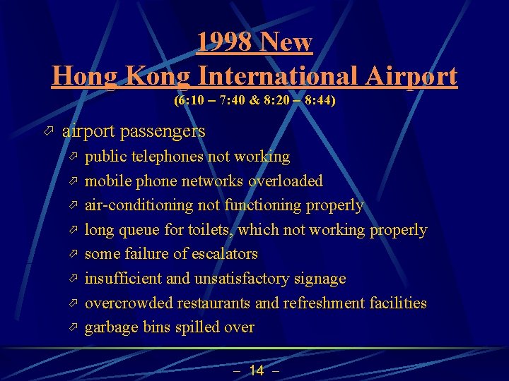 1998 New Hong Kong International Airport (6: 10 7: 40 & 8: 20 8: