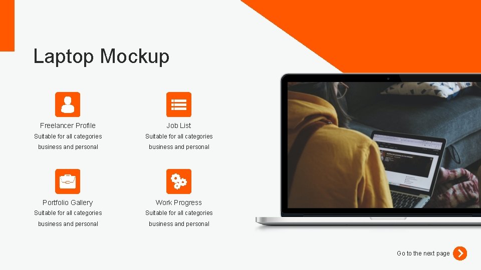 Laptop Mockup Freelancer Profile Job List Suitable for all categories business and personal Portfolio