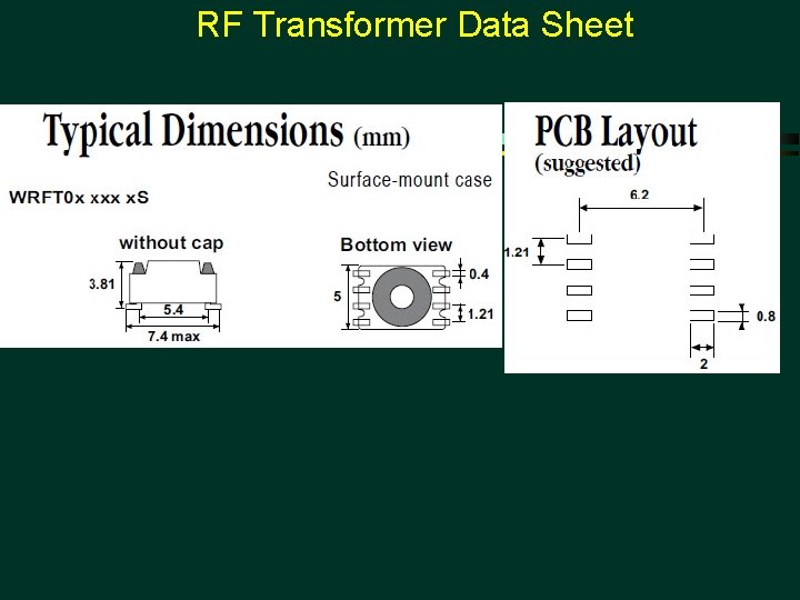 RF Transformer Data Sheet 