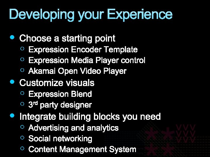 Developing your Experience 