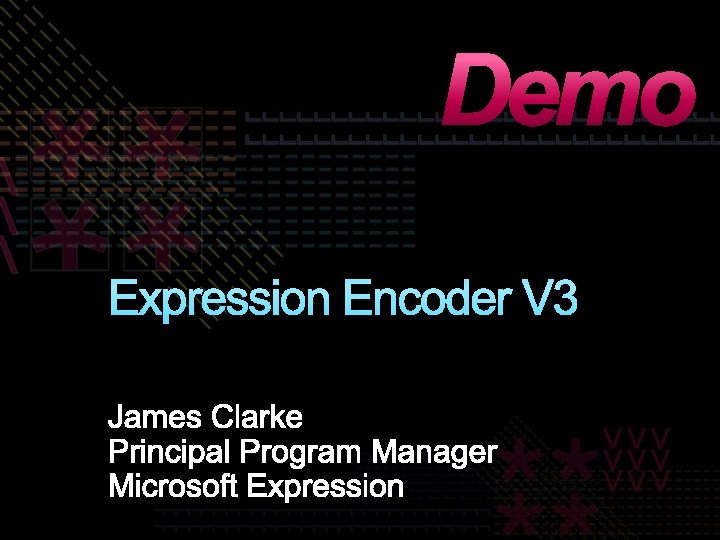 Demo Expression Encoder V 3 