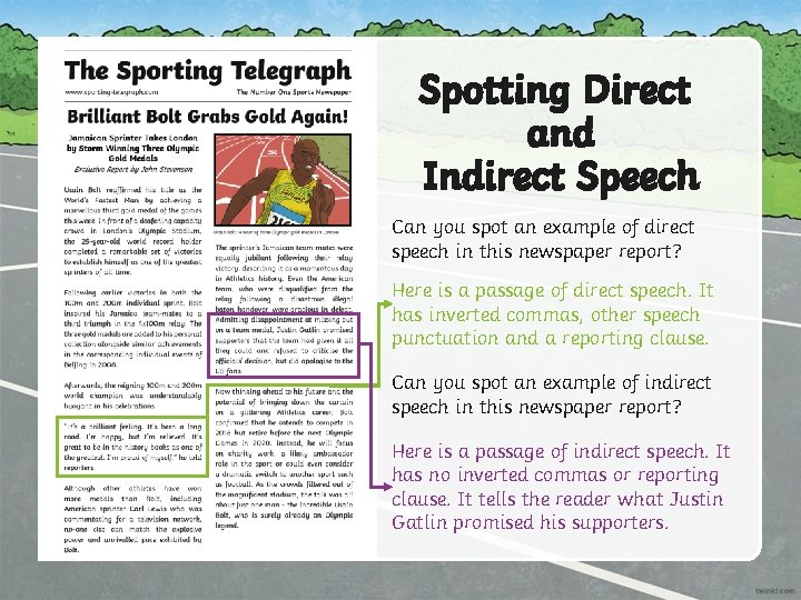 Using Speech within Writing Within writing there are