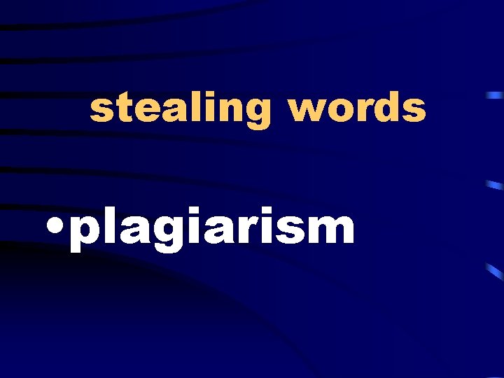 stealing words • plagiarism 
