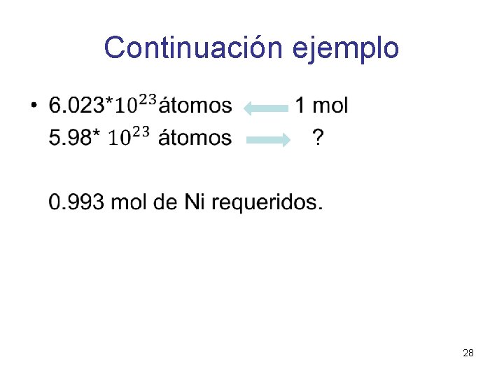 Continuación ejemplo • 28 