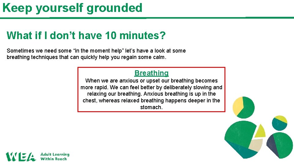 Keep yourself grounded What if I don’t have 10 minutes? Sometimes we need some