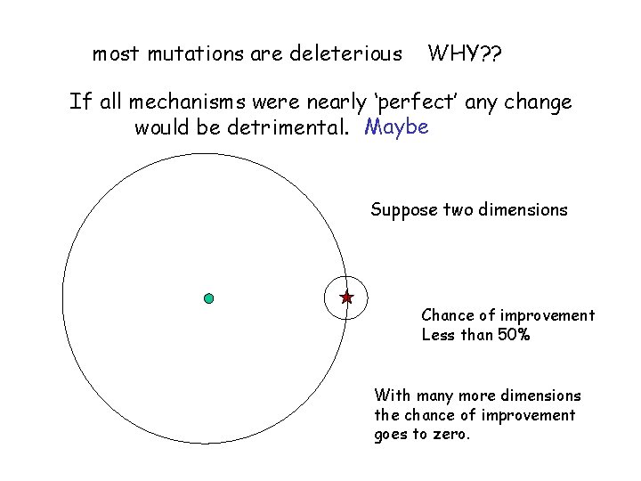 most mutations are deleterious WHY? ? If all mechanisms were nearly ‘perfect’ any change