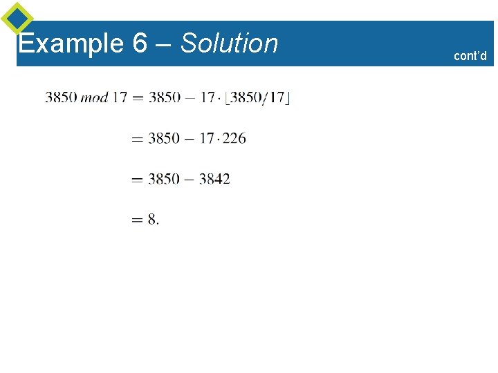 Example 6 – Solution cont’d 