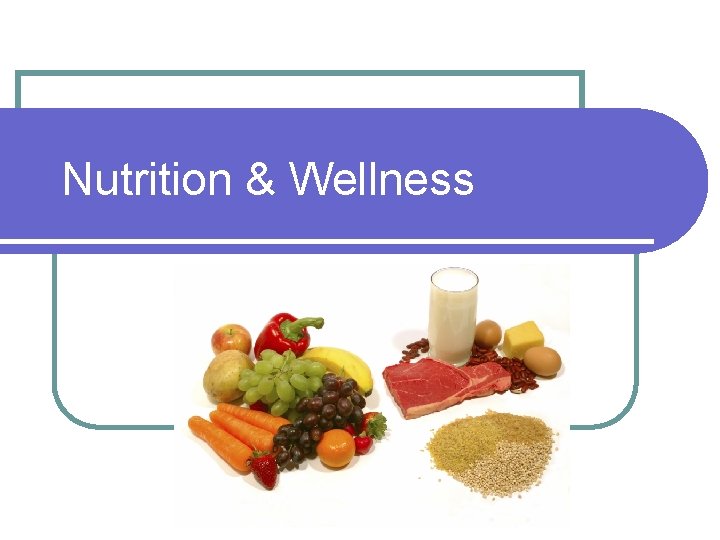 Nutrition & Wellness 