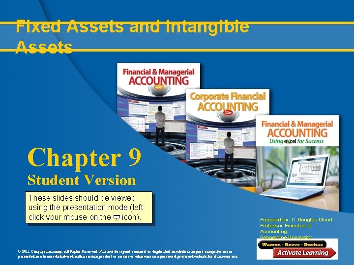 Fixed Assets and Intangible Assets Chapter 9 Student Version These slides should be viewed