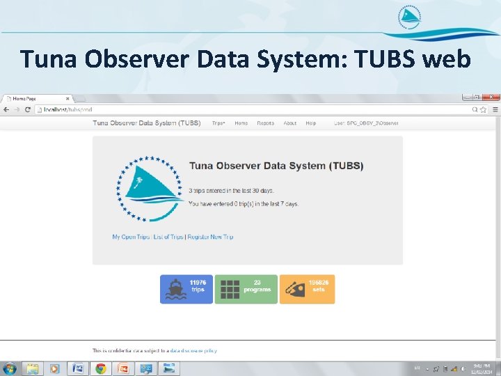 Tuna Observer Data System: TUBS web 