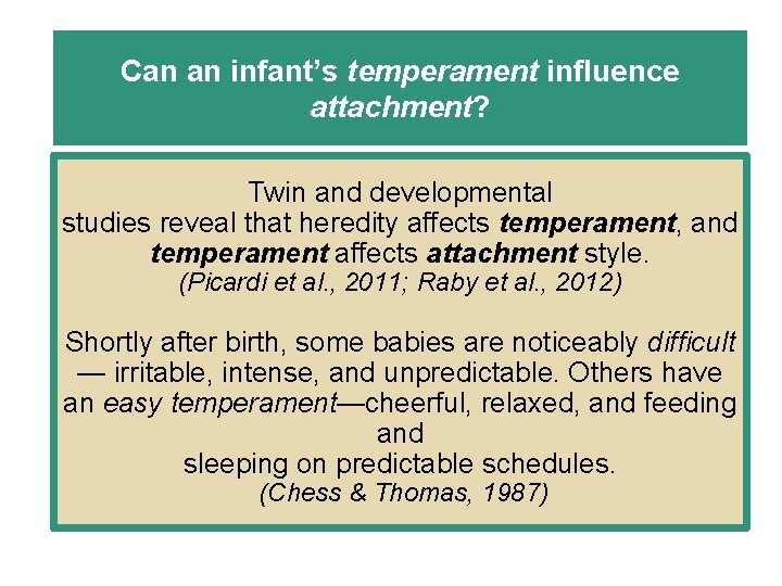 Can an infant’s temperament influence attachment? Twin and developmental studies reveal that heredity affects