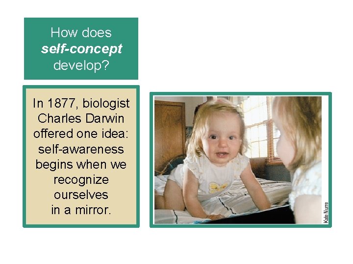 How does self-concept develop? In 1877, biologist Charles Darwin offered one idea: self-awareness begins