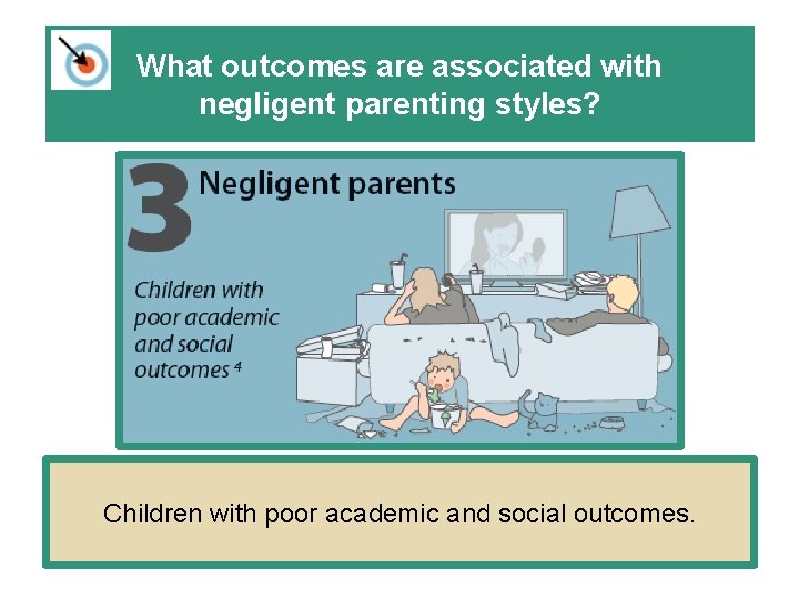 What outcomes are associated with negligent parenting styles? Children with poor academic and social