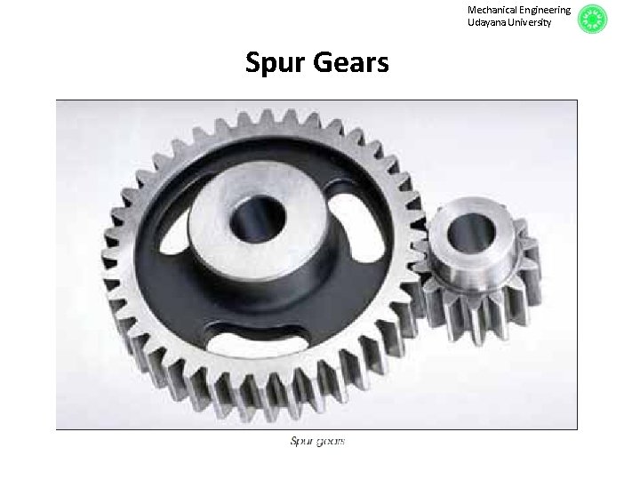 Mechanical Engineering Udayana University Spur Gears 