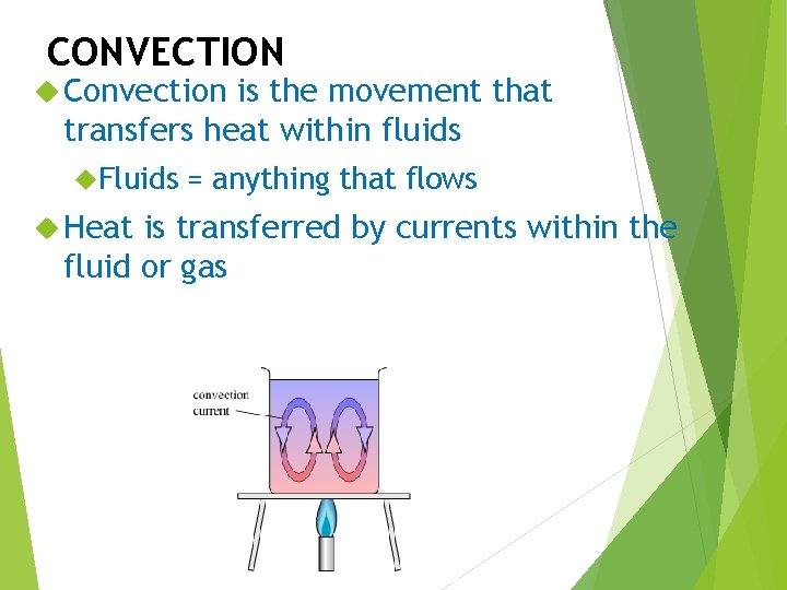 CONVECTION Convection is the movement that transfers heat within fluids Fluids Heat = anything