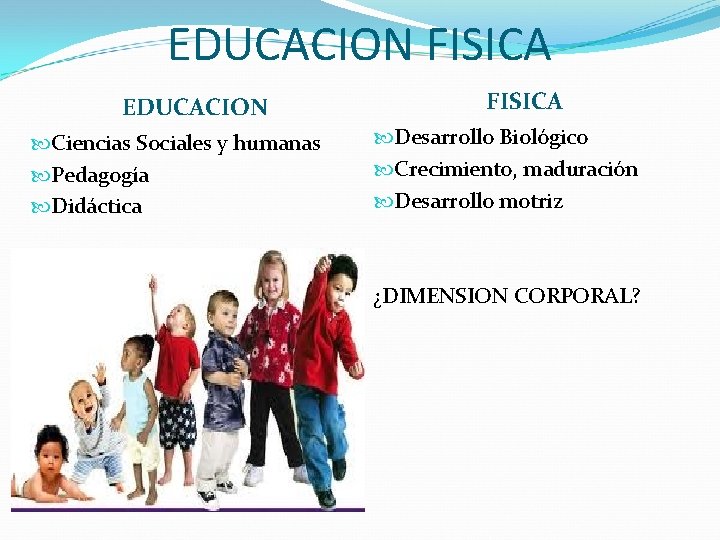 EDUCACION FISICA EDUCACION Ciencias Sociales y humanas Pedagogía Didáctica FISICA Desarrollo Biológico Crecimiento, maduración