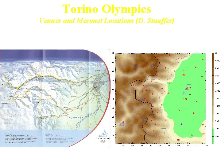 Torino Olympics Venues and Mesonet Locations (D. Stauffer) 