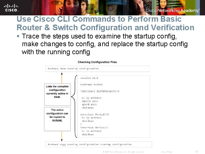 Use Cisco CLI Commands to Perform Basic Router & Switch Configuration and Verification §
