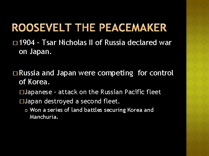 � 1904 – Tsar Nicholas II of Russia declared war on Japan. � Russia