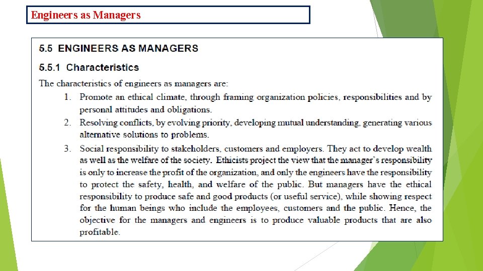 Engineers as Managers 
