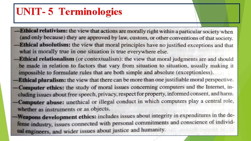 UNIT- 5 Terminologies 