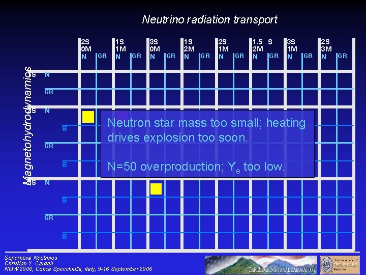 Neutrino radiation transport Magnetohydrodynamics 2 S 0 M GR N 1 S 2 S
