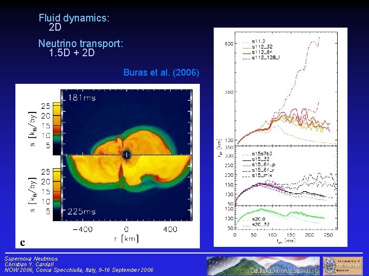 Fluid dynamics: 2 D Neutrino transport: 1. 5 D + 2 D Buras et