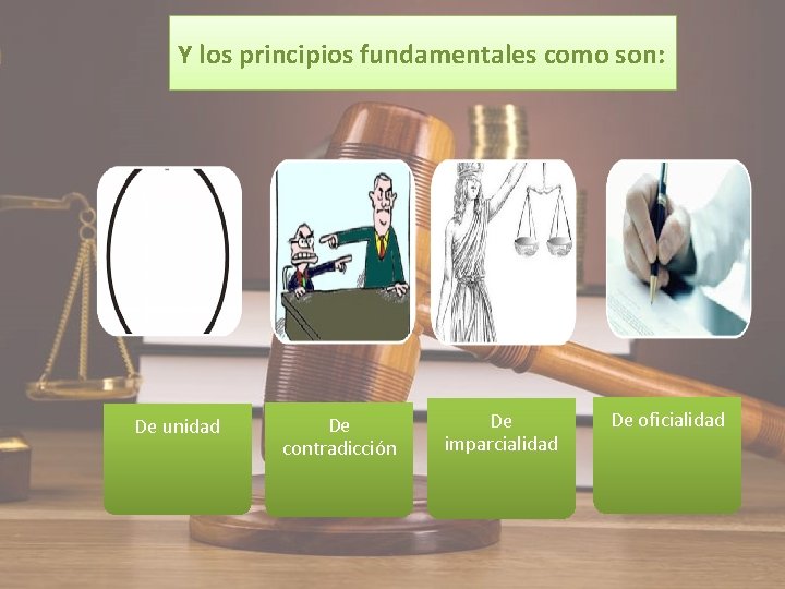 Y los principios fundamentales como son: De unidad De contradicción De imparcialidad De oficialidad Y los principios fundamentales como son: De unidad De contradicción De imparcialidad De oficialidad