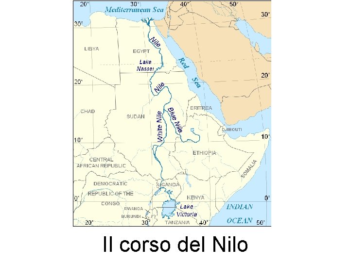 Il corso del Nilo Il corso del Nilo