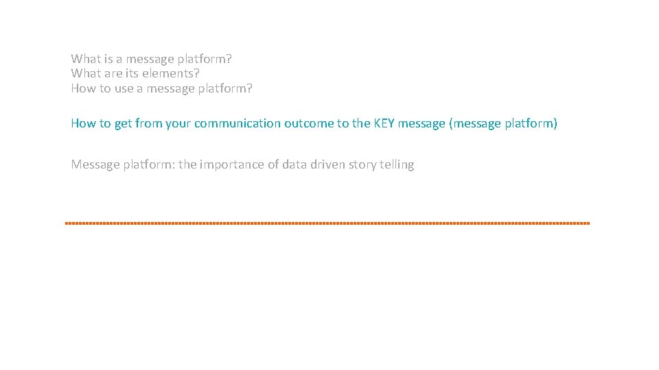 What is a message platform? What are its elements? How to use a message