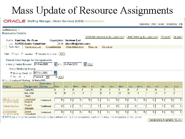 Mass Update of Resource Assignments Mass Update of Resource Assignments