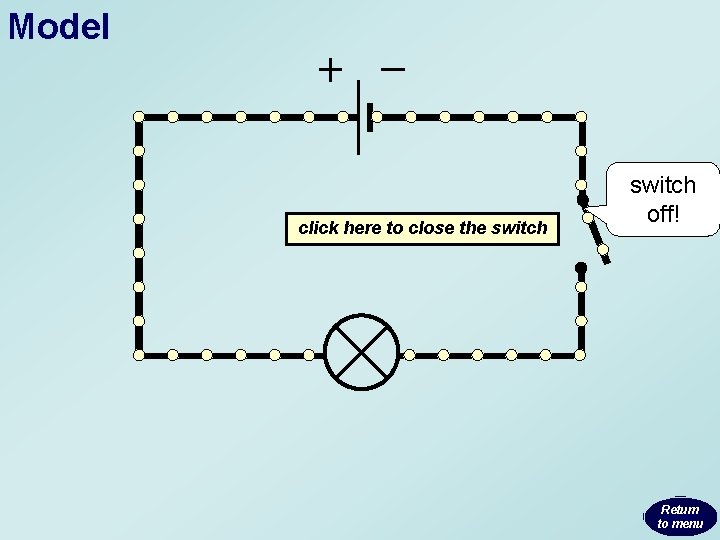 Model click here to close the switch off! Return to menu Model click here to close the switch off! Return to menu