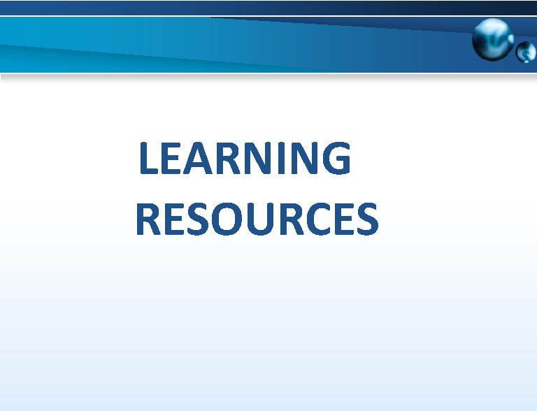 LEARNING RESOURCES 