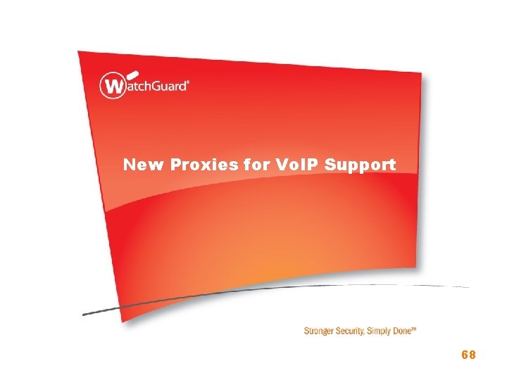 New Proxies for Vo. IP Support 68 