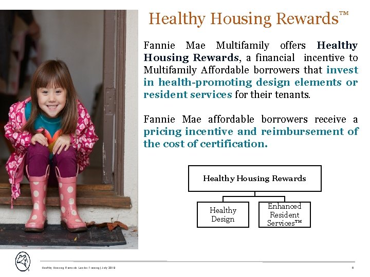 Healthy Housing Rewards™ Fannie Mae Multifamily offers Healthy Housing Rewards, a financial incentive to