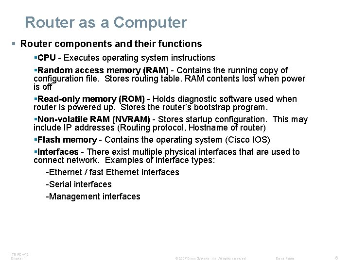 Introduction to Routing and Packet Forwarding Routing Protocols