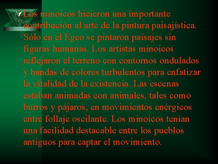 Aportes a la actualidad El arte Fresco minoico