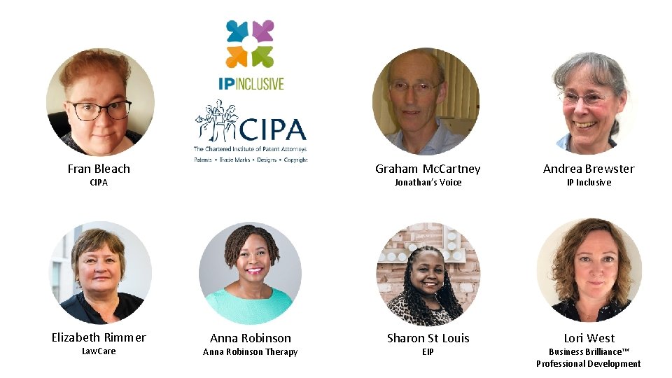 Fran Bleach CIPA Elizabeth Rimmer Law. Care Graham Mc. Cartney Andrea Brewster Sharon St Fran Bleach CIPA Elizabeth Rimmer Law. Care Graham Mc. Cartney Andrea Brewster Sharon St