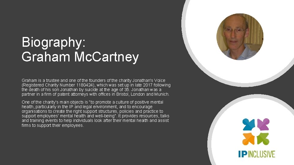 Biography: Graham Mc. Cartney Graham is a trustee and one of the founders of Biography: Graham Mc. Cartney Graham is a trustee and one of the founders of