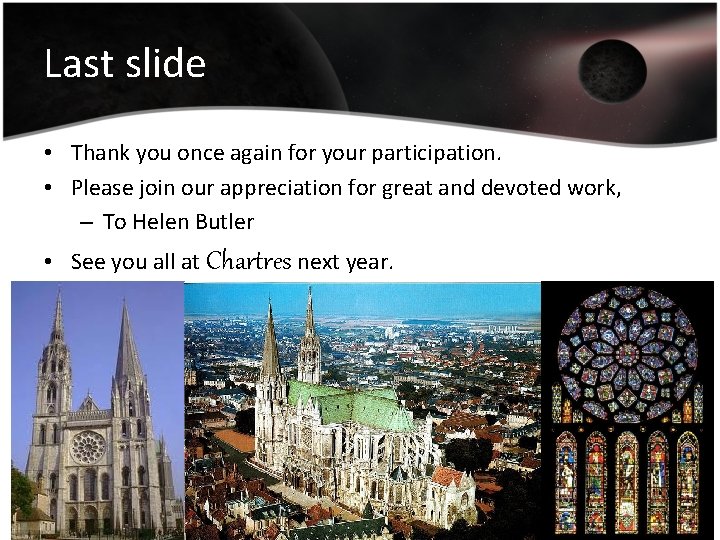Last slide • Thank you once again for your participation. • Please join our